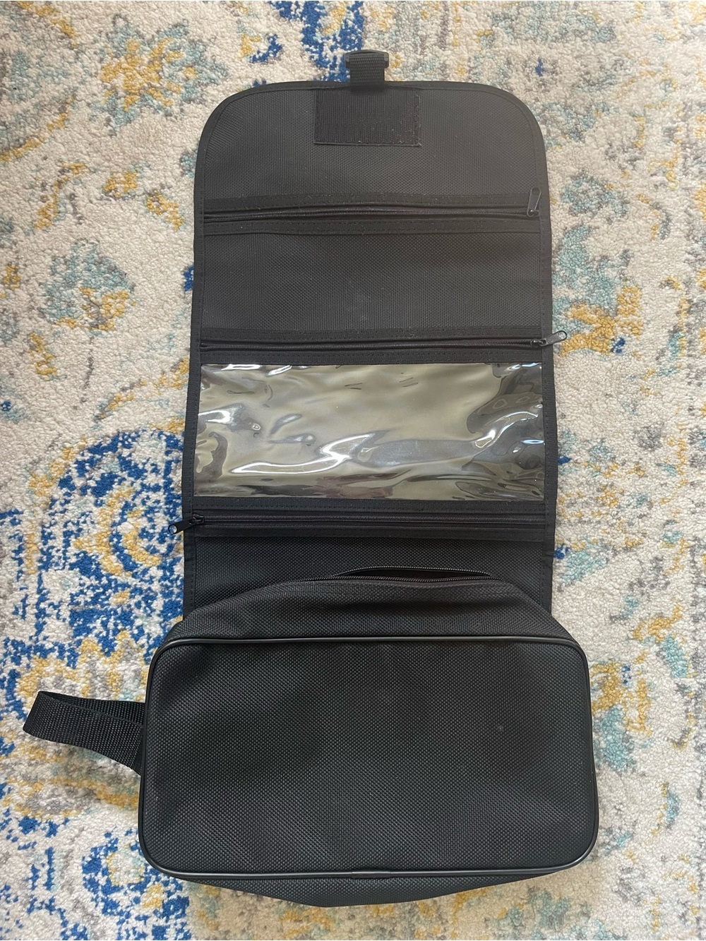 American Tourister Black Men's Travel Toiletry Bag with Clear Pocket